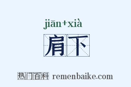 肩下是什么意思的图片